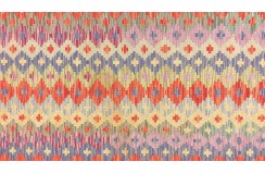 Etniczny kilim kolorowy z Afganistanu dzieło Chobi nomadyczny 80x400cm