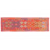 Kolorowy dywan kilim Maimana chodnik ok 80x300cm z Afganistanu 100% wełna dwustronny rustykalny
