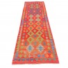 Etniczny kilim kolorowy z Afganistanu dzieło Chobi nomadyczny 80x300cm