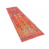 Etniczny kilim kolorowy z Afganistanu dzieło Chobi nomadyczny 80x300cm