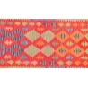Etniczny kilim kolorowy z Afganistanu dzieło Chobi nomadyczny 80x300cm