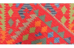 Etniczny kilim kolorowy z Afganistanu dzieło Chobi nomadyczny 80x300cm