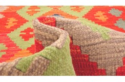 Etniczny kilim kolorowy z Afganistanu dzieło Chobi nomadyczny 80x300cm
