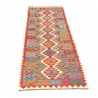 Etniczny kilim kolorowy z Afganistanu dzieło Chobi nomadyczny 80x300cm