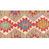 Etniczny kilim kolorowy z Afganistanu dzieło Chobi nomadyczny 80x300cm