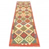 Etniczny kilim kolorowy z Afganistanu dzieło Chobi nomadyczny 80x300cm