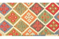Etniczny kilim kolorowy z Afganistanu dzieło Chobi nomadyczny 80x300cm