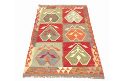 Etniczny kilim szary z Afganistanu dzieło Chobi nomadyczny 100x150cm
