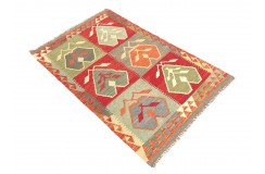 Etniczny kilim szary z Afganistanu dzieło Chobi nomadyczny 100x150cm