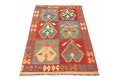 Etniczny kilim szary z Afganistanu dzieło Chobi nomadyczny 100x150cm