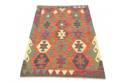 Etniczny kilim szary z Afganistanu dzieło Chobi nomadyczny 100x150cm