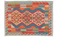 Kolorowy dywan kilim Maimana 100x150cm z Afganistanu 100% wełna dwustronny rustykalny