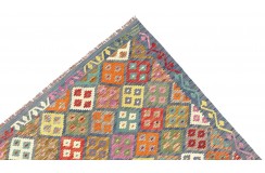 Etniczny kilim szary z Afganistanu dzieło Chobi nomadyczny 200x300cm