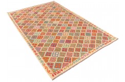 Etniczny kilim szary z Afganistanu dzieło Chobi nomadyczny 200x300cm