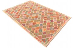 Etniczny kilim szary z Afganistanu dzieło Chobi nomadyczny 200x300cm