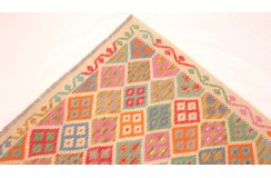 Etniczny kilim szary z Afganistanu dzieło Chobi nomadyczny 200x300cm