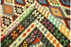 Etniczny kilim szary z Afganistanu dzieło Chobi nomadyczny 250x350cm