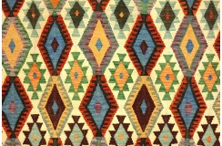 Etniczny kilim szary z Afganistanu dzieło Chobi nomadyczny 250x350cm
