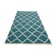 Turkusowy kilim Marokańska koniczyna 100% wełniany dywan płasko tkany 170x270cm dwustronny Indie
