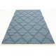 Niebieski kilim Marokańska koniczyna 100% wełniany dywan płasko tkany 170x240cm dwustronny Indie