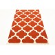 Ceglasty kilim Marokańska koniczyna 100% wełniany dywan płasko tkany 160x230cm dwustronny Indie