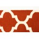 Ceglasty kilim Marokańska koniczyna 100% wełniany dywan płasko tkany 160x230cm dwustronny Indie