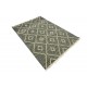 Szary kilim geometryczny 100% wełniany dywan płasko tkany 160x230cm dwustronny Indie