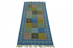 Solidny wełniany wysokiej jakości tkany ręcznie kilim 160x230cm kolorowy