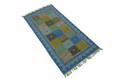 Solidny wełniany wysokiej jakości tkany ręcznie kilim 160x230cm kolorowy