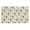 Beżowy kilim w trójkąty 100% wełniany dywan płasko tkany 170x240cm dwustronny Indie