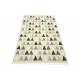 Beżowy kilim w trójkąty 100% wełniany dywan płasko tkany 170x240cm dwustronny Indie