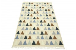 Solidny wełniany wysokiej jakości tkany ręcznie kilim 170x240cm kolorowy