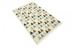 Solidny wełniany wysokiej jakości tkany ręcznie kilim 170x240cm kolorowy