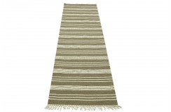 Solidny wełniany wysokiej jakości tkany ręcznie kilim 80x250cm dwukolorowy