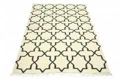 Solidny wełniany wysokiej jakości tkany ręcznie kilim 140x200cm dwukolorowy