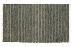 Brązowy kilim w pasy 100% wełniany dywan płasko tkany 170x240cm dwustronny Indie