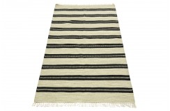 Solidny wełniany wysokiej jakości tkany ręcznie kilim 120x180cm dwukolorowy
