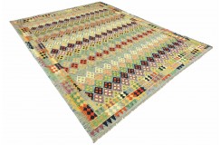 Etniczny kilim szary z Afganistanu dzieło Chobi nomadyczny 250x350cm