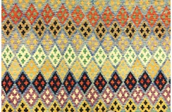 Etniczny kilim szary z Afganistanu dzieło Chobi nomadyczny 250x350cm