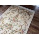 Piękny dywan Aubusson Habei ręcznie tkany z Chin 140x200cm 100% wełna przycinany rzeźbiony kwiatowy beżowy