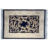 Piękny dywan Aubusson Habei ręcznie tkany z Chin 140x200cm 100% wełna przycinany rzeźbiony kwiatowy granatowy