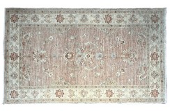 Dywan Ziegler Classic 100% wełna kamienowana ręcznie tkany luksusowy 90x160cm jasny kwiatowe ornamenty