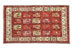Gobelin haftowany Sumak z Iranu ręcznie wykonany wełna i jedwab 120x1800cm