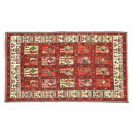 Gobelin haftowany Sumak z Iranu ręcznie wykonany wełna i jedwab 120x1800cm