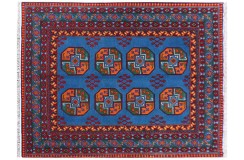 Afgański gęsto tkany oryginalny 100% wełniany dywan Buchara 150x200cm ręcznie tkany