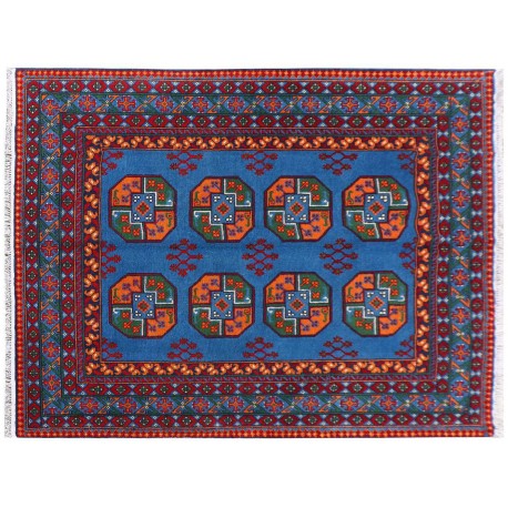 Afgański gęsto tkany oryginalny 100% wełniany dywan Buchara 150x200cm ręcznie tkany