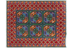 Afgański gęsto tkany oryginalny 100% wełniany dywan Buchara 150x200cm ręcznie tkany