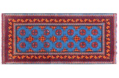 Afgański gęsto tkany oryginalny 100% wełniany dywan Buchara 80x200cm ręcznie tkany