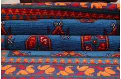 Wełniany dywan afgański Buchara 80x200cm ręcznie tkany 100% wełna