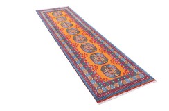 Wełniany dywan afgański Buchara 80x300cm ręcznie tkany 100% wełna